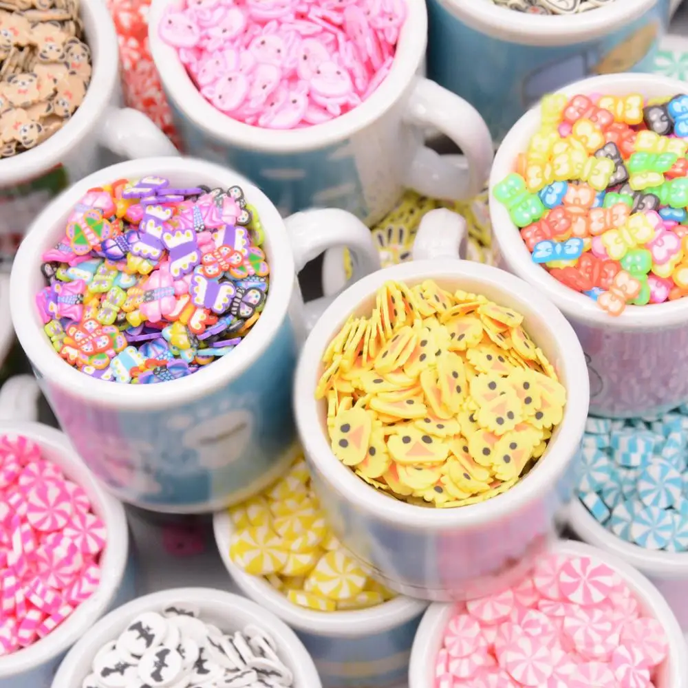 10 г имитация торта конфеты яблочный ломтик глина спринклеры для игры в дом DIY