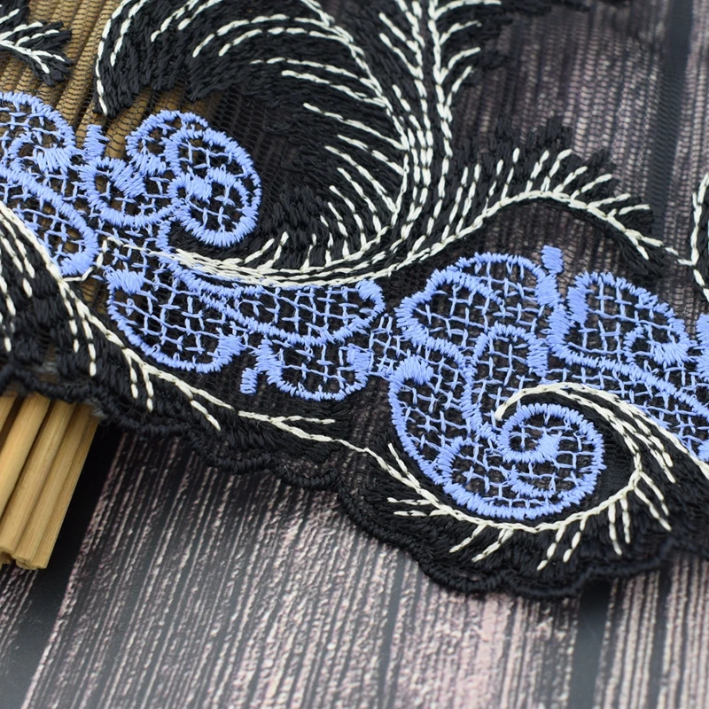 Сетчатая вышивка #2044 кружевная отделка 18 см (7 дюймов) ширина 1 ярд шнур из ткани