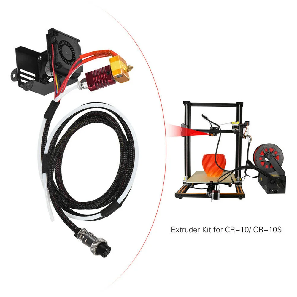 Assembled Portable Block Professional Extruder Improved Hot End Kit Aluminum 0.4mm 3D Printer Parts Nozzle For Creality -10 | Компьютеры и