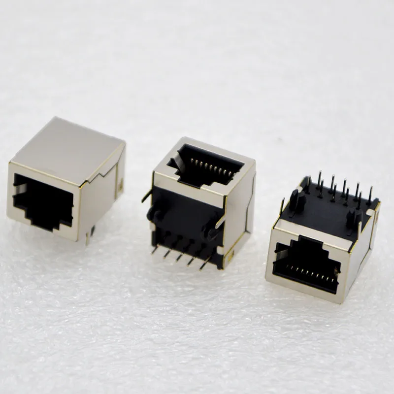 10 шт. сетевой разъем RJ48 10P10C с экранированный разъем 10 ядро медная ракушка гнездо для печатной платы специального назначения