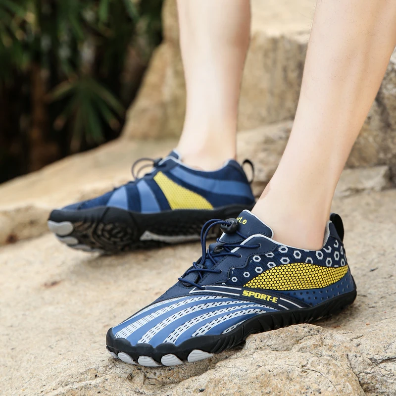 

Men Women Wading Shoes Wear-resistant Quick Dry Beach Water Shoes Outdoor Sport Drain Nonslip Flat Rubber Upstream Socks Shoes