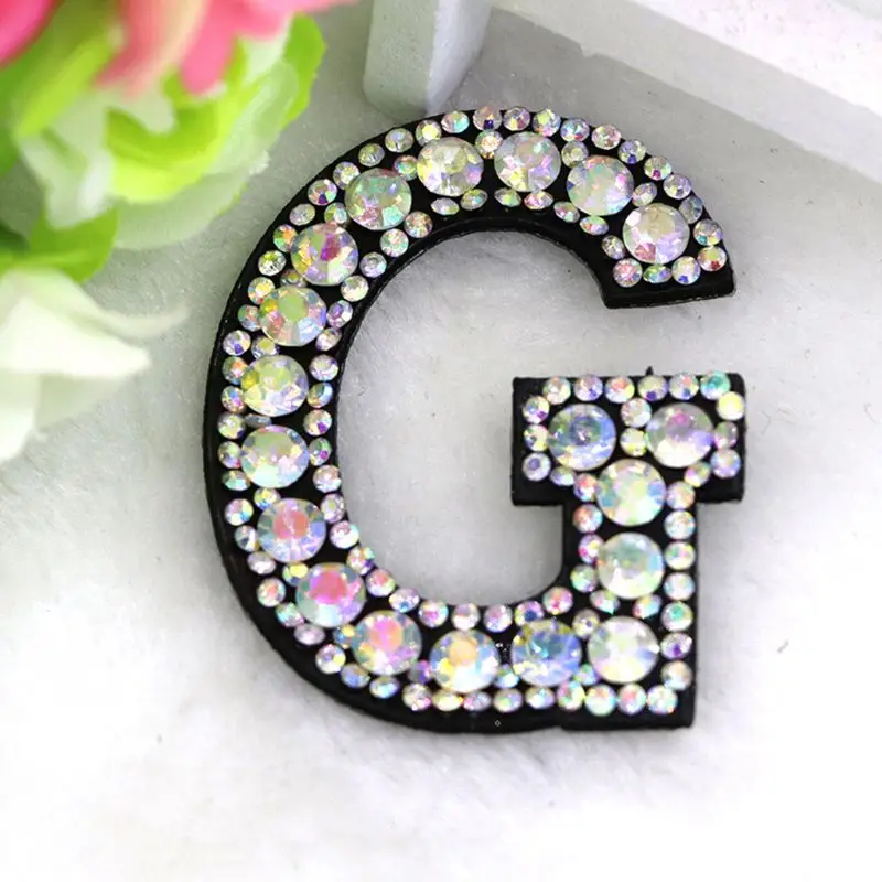 Новинка 2020 26 шт. зернистость буква с бусинами алфавит аппликация 3D Пришивные