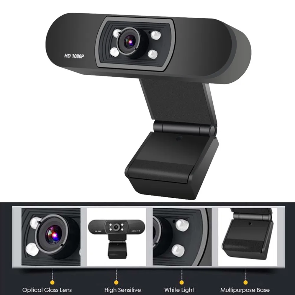 Веб-камера 1080P USB 2 0 HD камера клип веб-камера с микрофоном для ПК ноутбука
