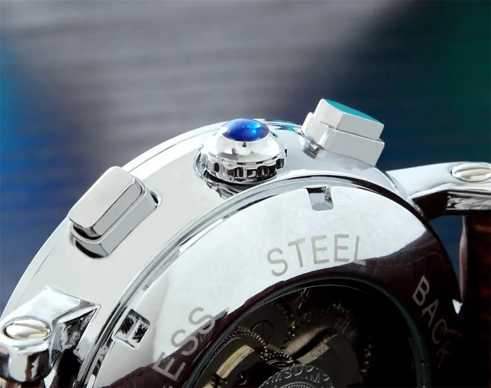 

Men's Automatic Mechanical Watch Top Quality Brand Waterproof Leather Tourbillon Business Luxury Fashion Male Clock Relojes