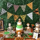 Баннер с изображением животных, декор для вечевечерние НКИ в джунглях, сафари, день рождения, вечеринка, украшение для малышей, леопарда вечерние вечеринки, для вечеринки в стиле сафари