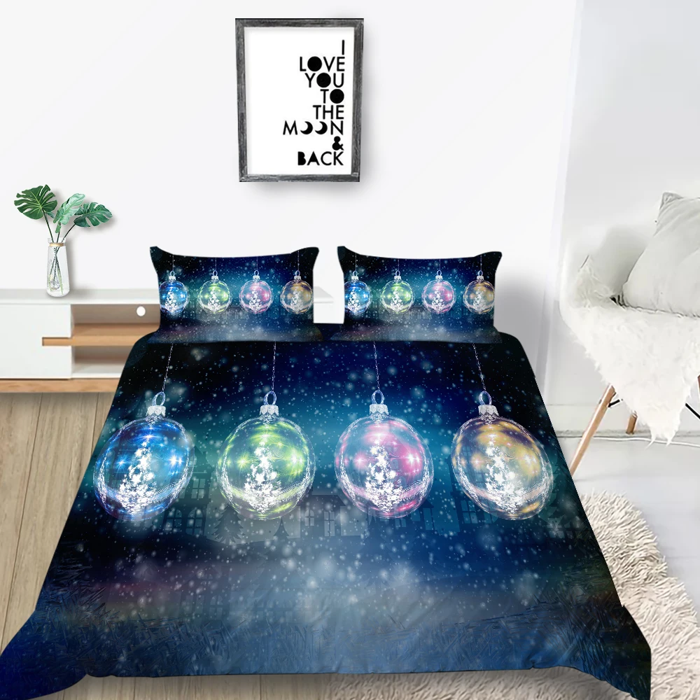 Цветной набор пододеяльников с изображением Галактики разноцветное постельное