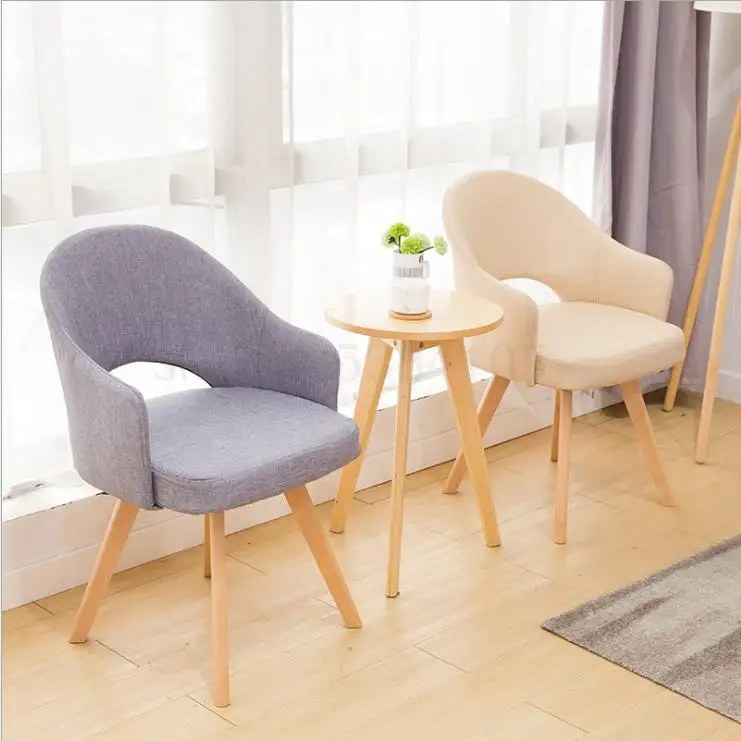 Скандинавский обеденный стул из массива дерева домашний современный