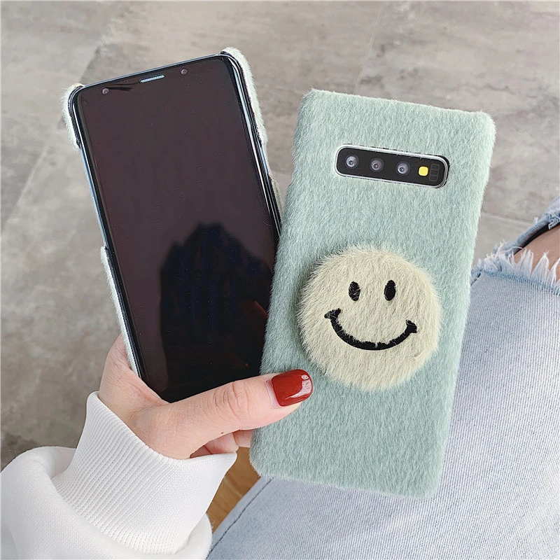 Чехол для samsung s8 Note10 plus note8 note 9 10 мультяшная меховая теплая милая мягкая плюшевая
