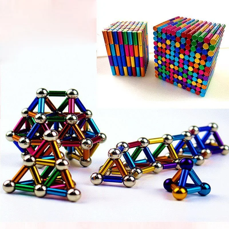 Magnetic Bar Combination 36 Bar 27 Ball Decompression Puzzle Toy Hot Selling Product Building Block Structural Toys C341