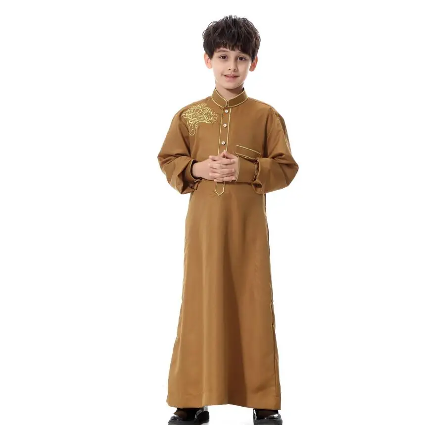 Одежда для мальчиков в арабском стиле thobes Мусульманская детская одежда с