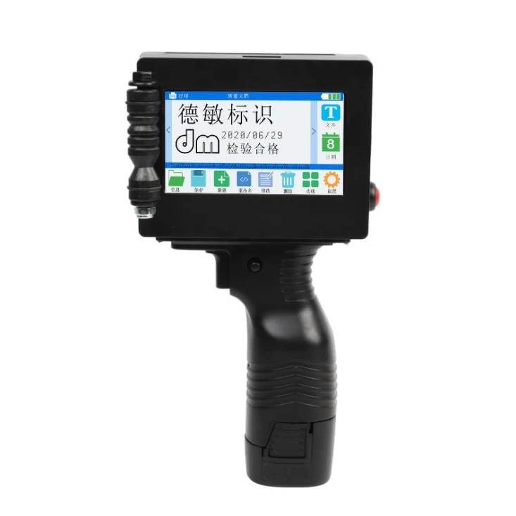 

Handheld Inkjet Printer 2-50mm Industrial Portable Inkjet Printer Wooden Box Carton Packaging Coding Machine Gun