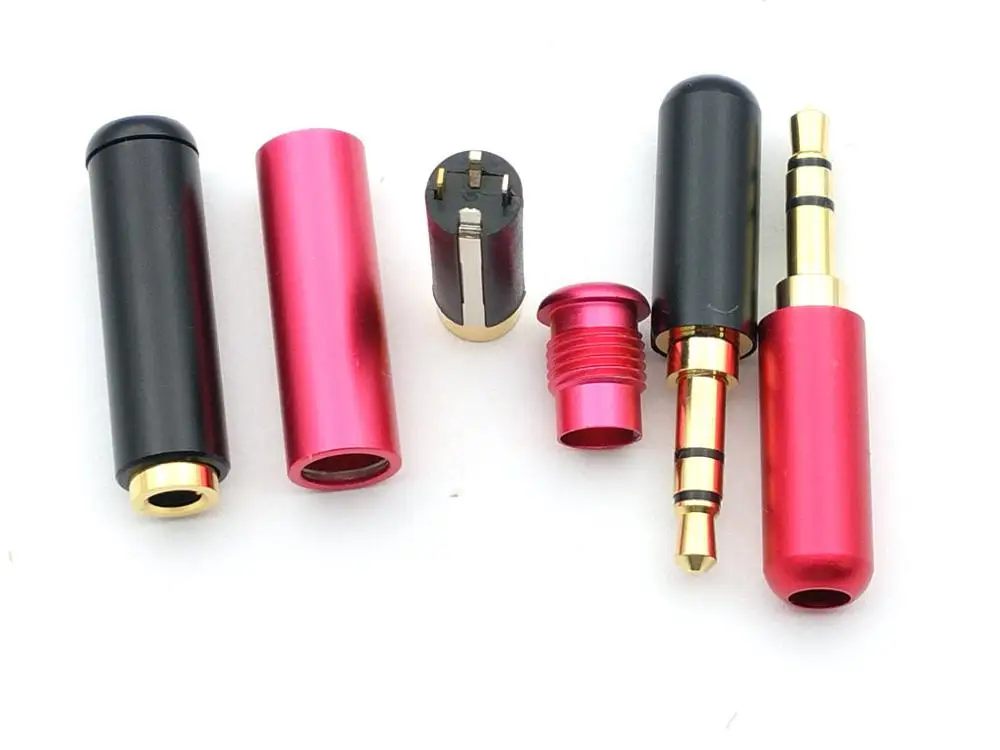 20 пар 3 5 мм Штекерный полюсный стерео разъем + Гнездо Аудио TRS разъемы припоя|plug