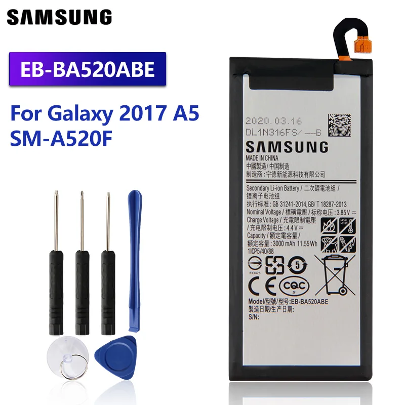 Оригинальная запасная аккумуляторная батарея для Samsung GALAXY A5 EB BA520ABE A520F
