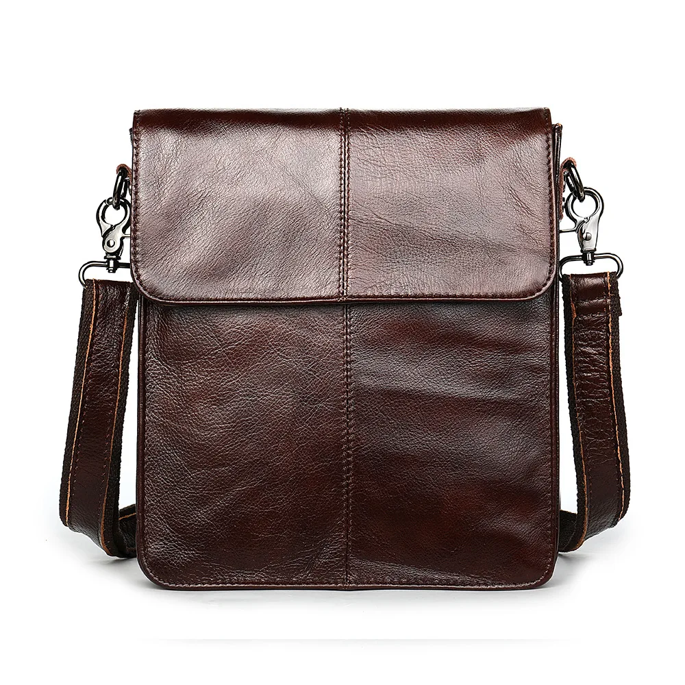 

Men's Real-Leather Bag Trendy Vintage Men's Messenger Bag Full-Grain Leather Flap Shoulder Massenger Bag