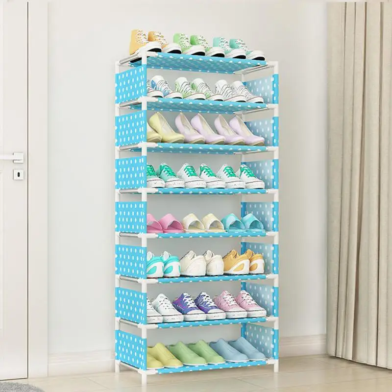 Многоуровневый стеллаж для хранения обуви домашний шкаф полка с Металлическими