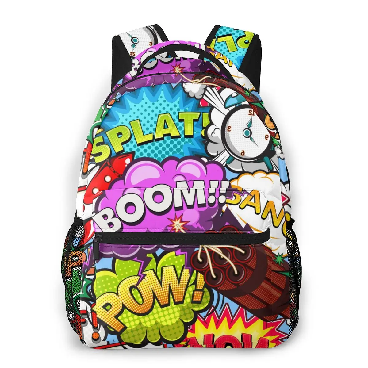 Фото Женский рюкзак на плечо для девочек-подростков комикс с изображением пузырьков