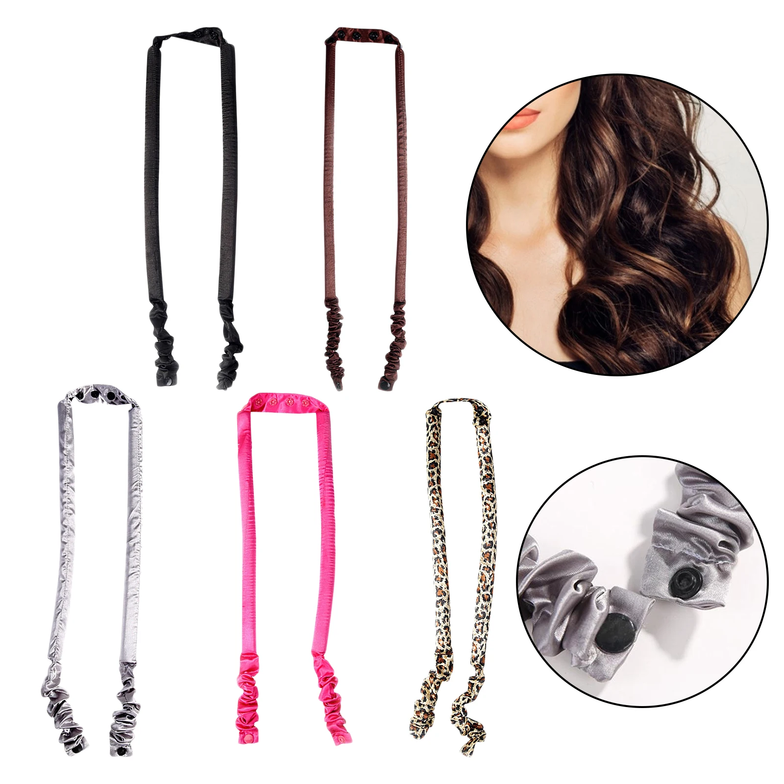 

No Heat Spiral Pear Flower Curling Sleeping Hair Rollers Flexible Curling Rods Magic Wave Hair Curler Hair Curler Maker Tool