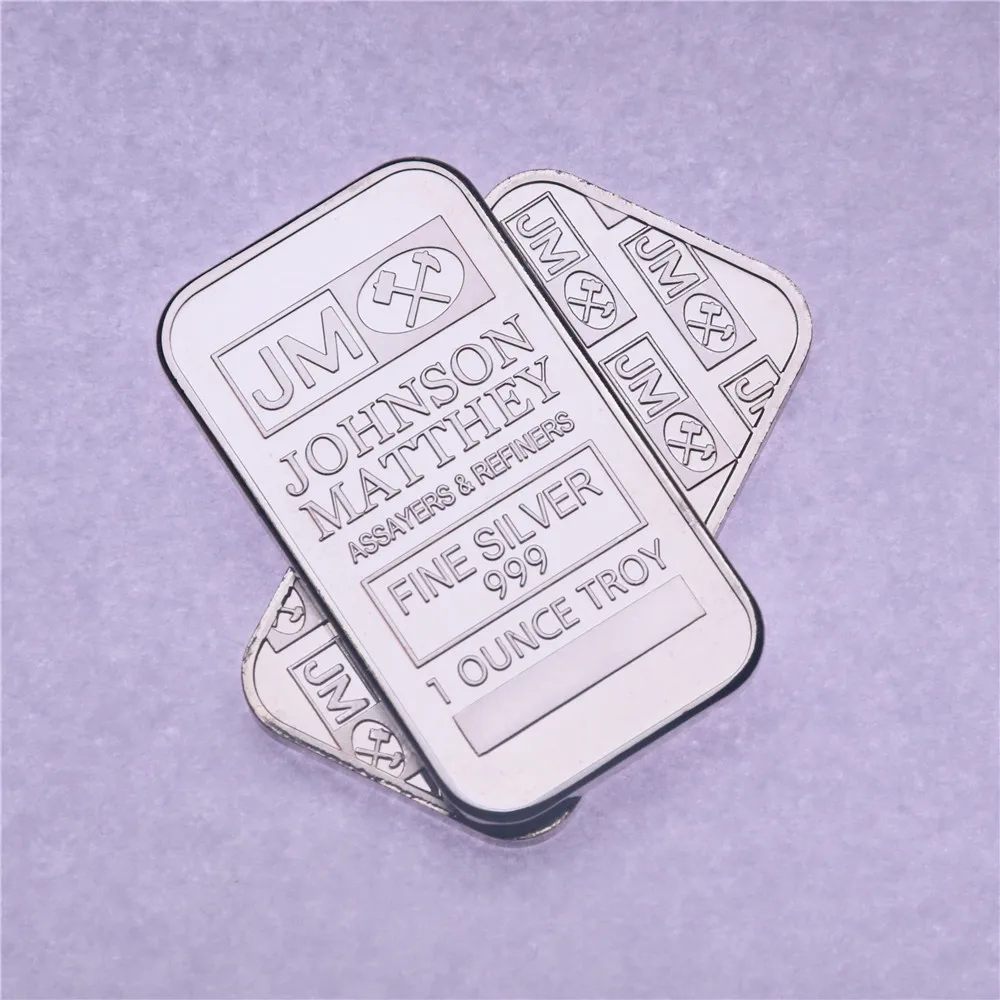

1 OZ Johnson Matthey Morgan Silver Bar Bullion Replica Fine Silver Bar/Coin Collection Gifts