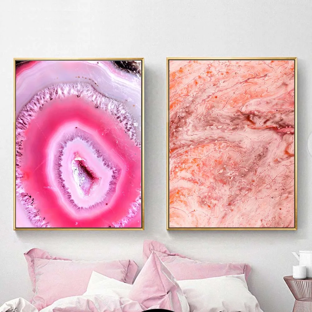 Abstract Art Agate Colorfu Texture Modern Nordic Posters and Prints Wall Canvas Painting Pictures for Living Room Decor | Дом и сад
