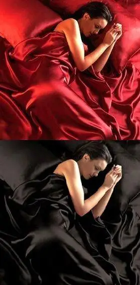 

35 95gsm 4 Pce Luxury Satin Silk Soft QUEEN Bed Fitted Sheet Set - RED BLACK 38