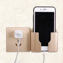 Universal Multifunction Adhesive Wall Mount Practical Phone Holder Stand Phone Charging Bracket Home Plug Socket Charge Holder