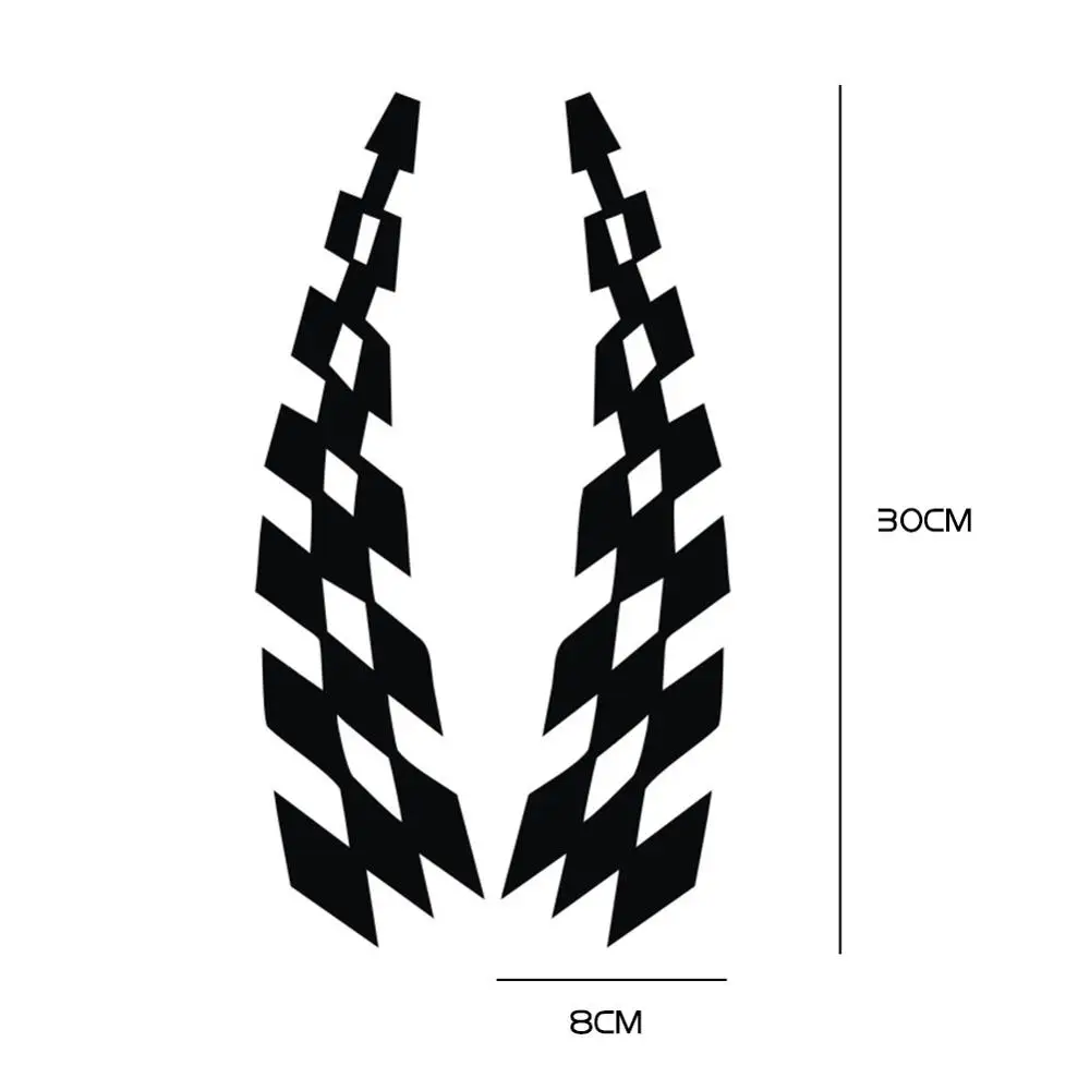 Гоночные наклейки автомобильные колесо брови клетчатые флаги отражатель
