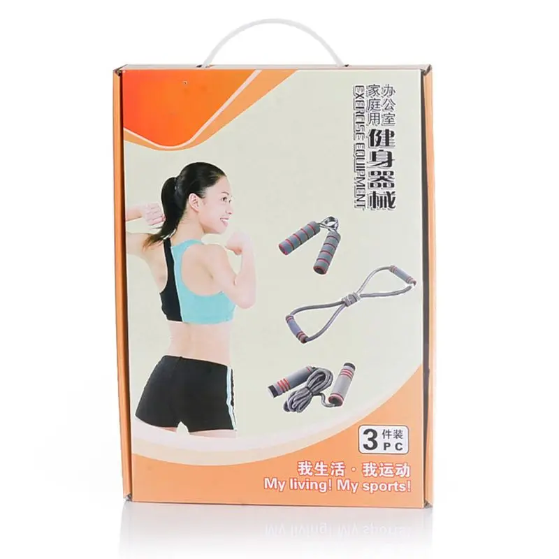 

3 Pcs Durable Grip Rally and Skipping Jump Rope Set Adjustable with Foam Handle Multipurpose for Fitness Exercise Workout