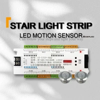 led motion sensor light strip stair 32 channel controller indoor motion night light 12v24v flexible strip for stair lights