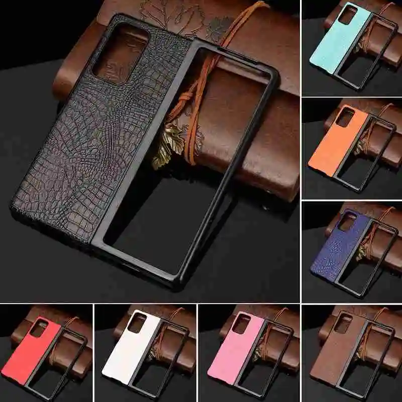 

For Samsung Galaxy Z Fold 2 ZFold2 Case Crocodile pattern PU Cover For Samsung Galaxy Z Fold2 5G 7.6" Screen protector