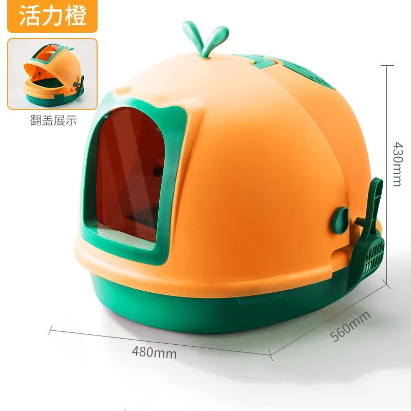 

House Plastic Cat Litter Box Furniture Top Cute Cat Toilet Bedpan Enclosure Accessorie Arenero Para Gato Cat Bathroom BL50MBP