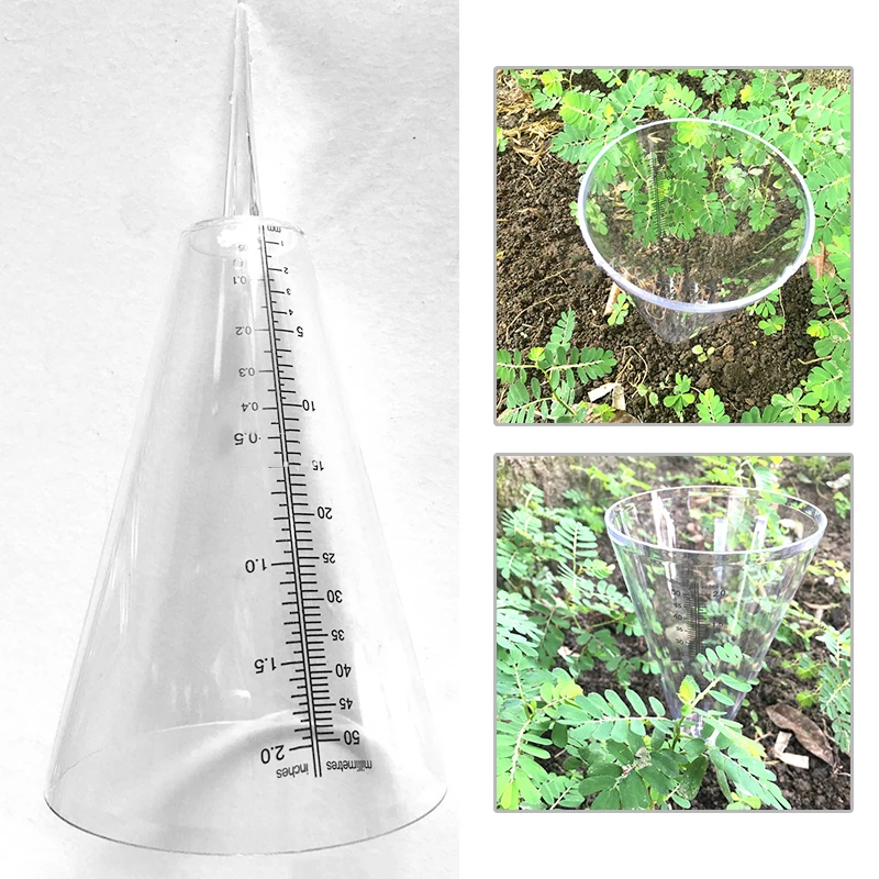 Конический измеритель дождя пластиковый прозрачный измерительный стаканчик для