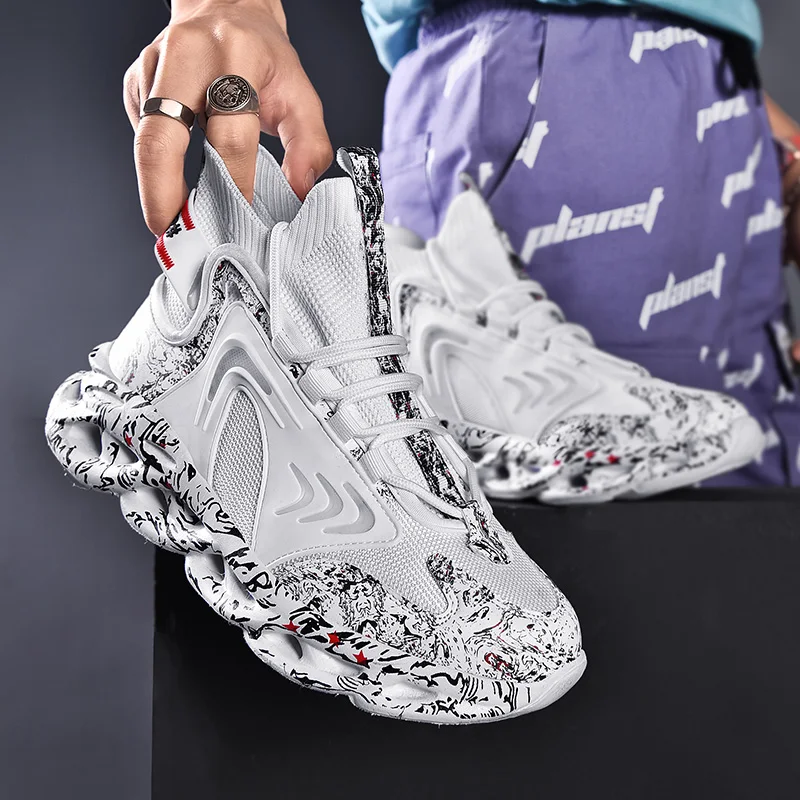 Мужские кроссовки для бега большого размера высокоскоростные уличные