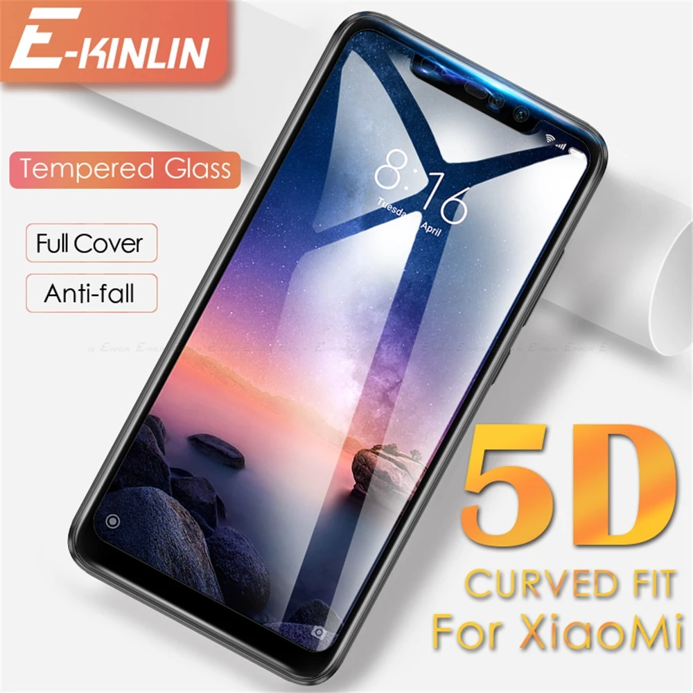 5D изогнутая защитная пленка из закаленного стекла для Xiaomi Redmi Note 10S 10 9T 9S 8T 8 7 6 Prime Pro