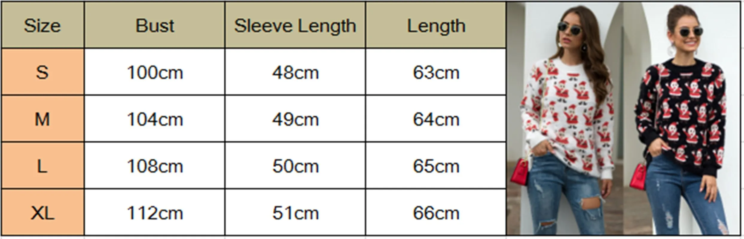 

Goocheer New Arrival Winter Women's Santa Crew Neck Long Sleeve Knitted Sweater Loose Warm Knit Pullover Jumper Casual Tops