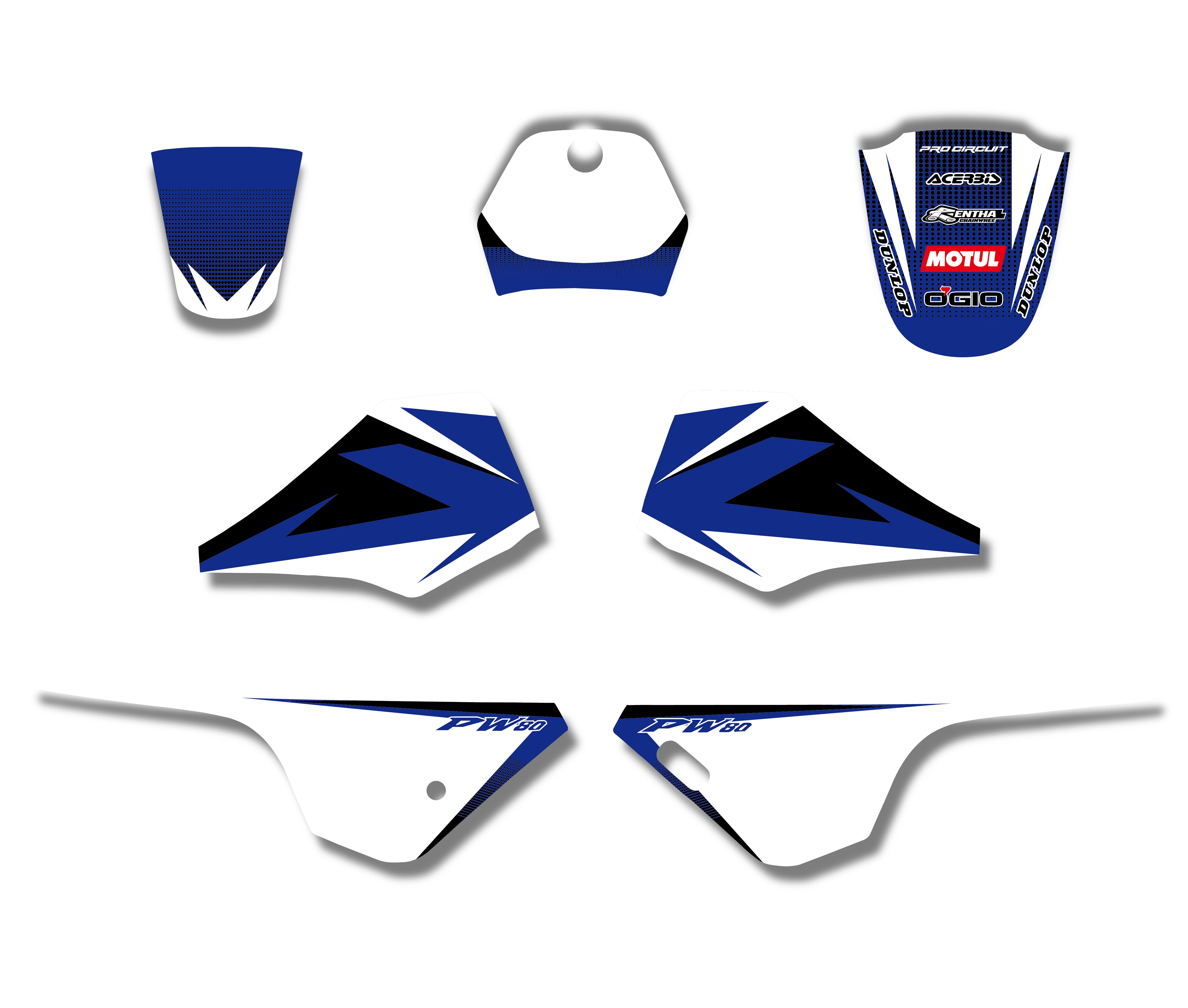 Графические наклейки 28MIL для мотоциклов наборы фоновых наклеек Yamaha PW 80 питбайк
