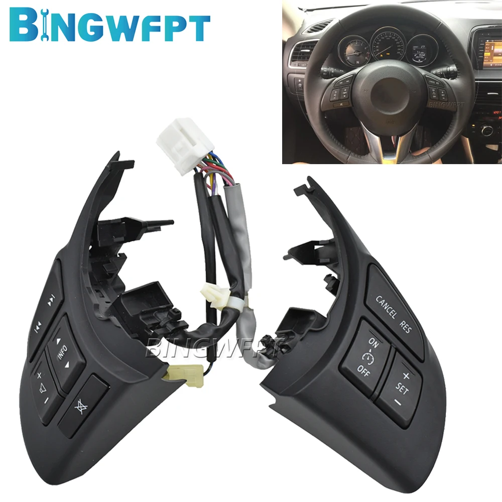 

Steering Wheel Control Button For Mazda 6 GJ Atenza Mazda 3 BM Axela Mazda CX-5 KE Cruise Control Audio Volume Control Switch