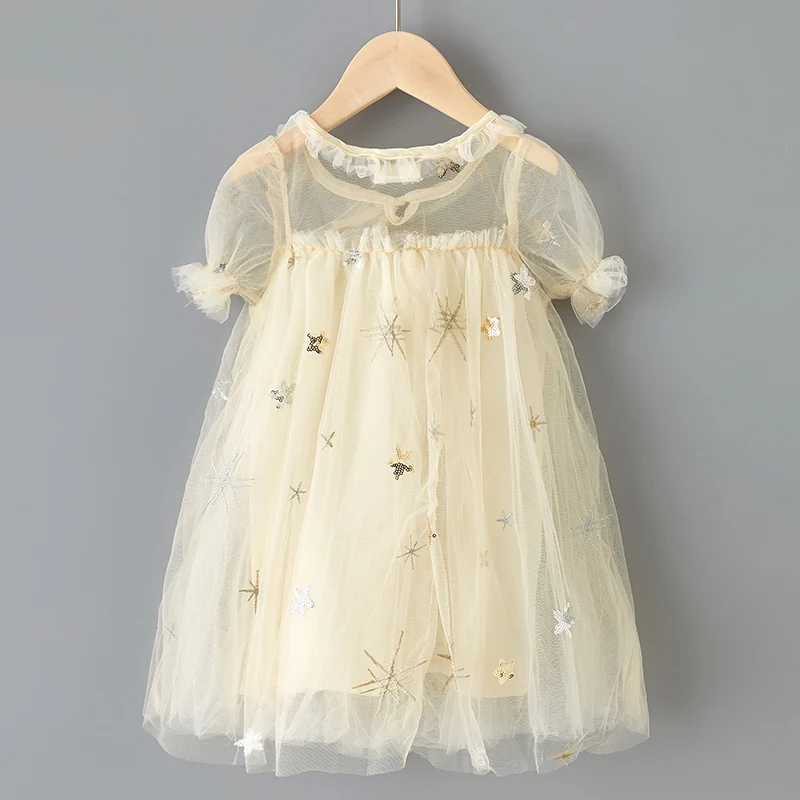 Bear Leader/Детское платье для девочек Новые летние платья принцессы с вуалью Платье