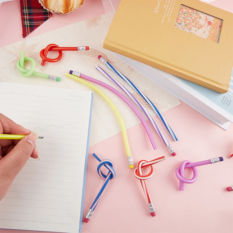 

10 шт., разноцветный гибкий мягкий карандаш с фоторучкой