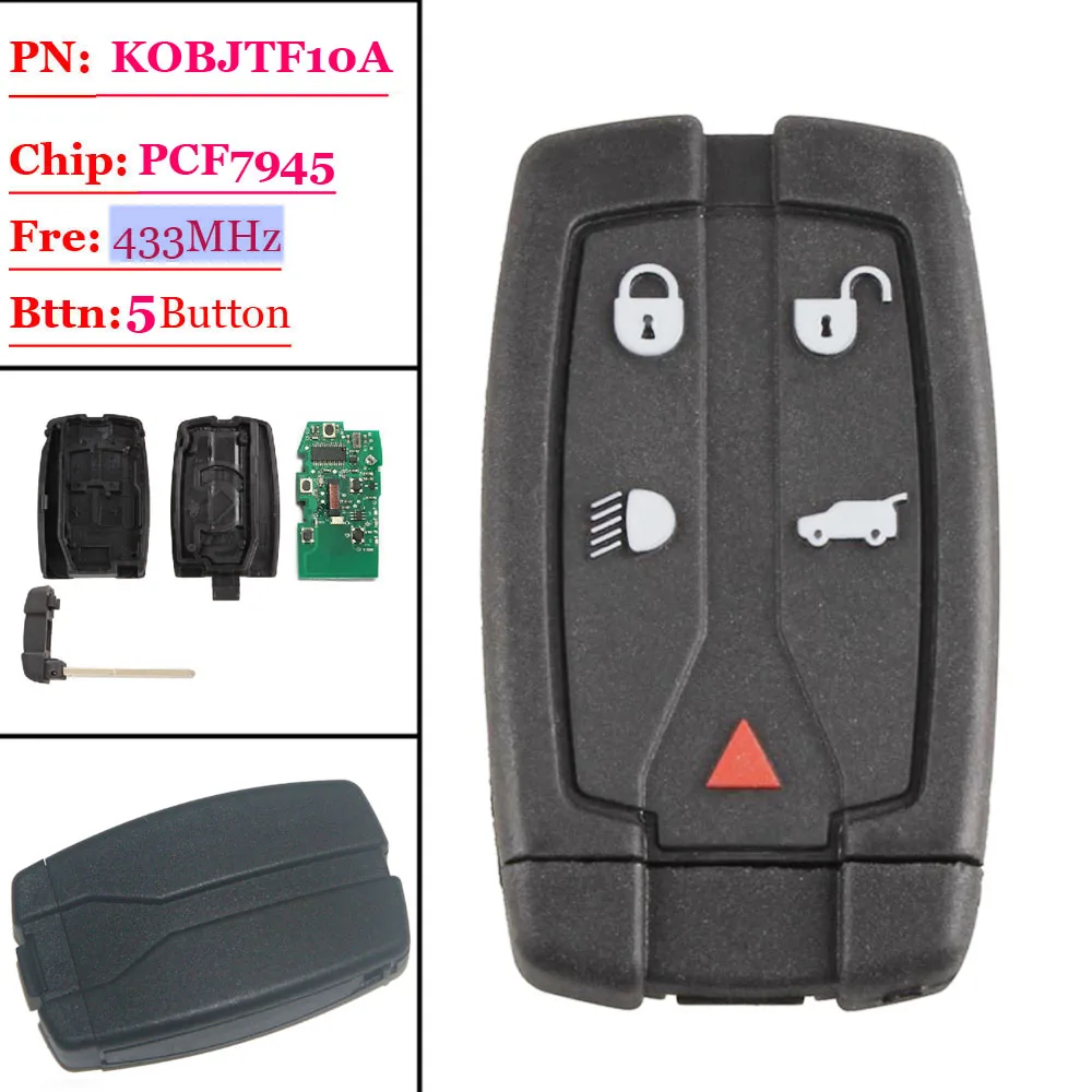 5 кнопки смарт ключ 433 МГц DIY Замена для Land Rover Range Freelander 2 LR2 Спорт|Ключ от авто| |