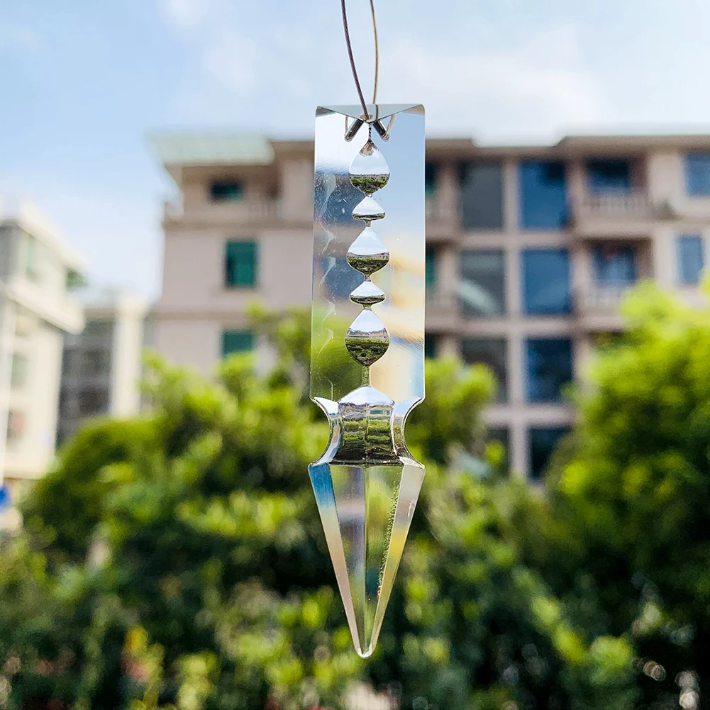 

75MM Fire Arrow Glass Crystal Pendants Clear Chandelier Crystals Accessories Suncatcher Wedding Home Decor Hanging Ornament