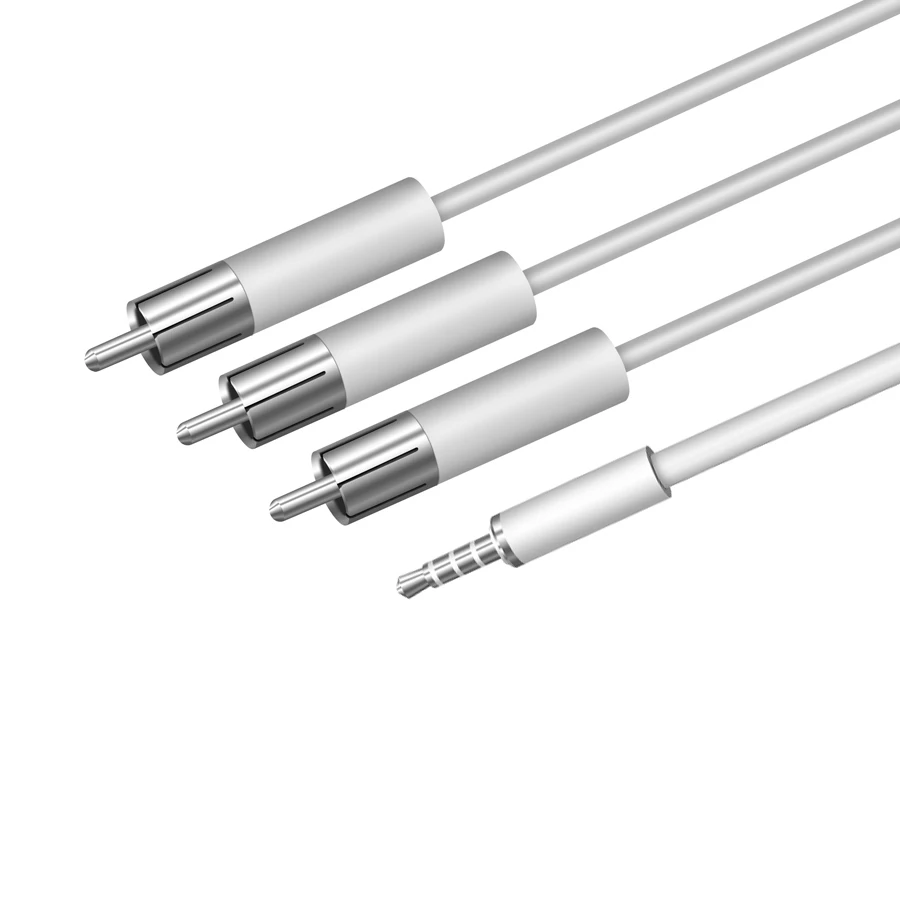 Jack 3.5 mm to 3 RCA Audio/Video AV Composite Stereo Splitter Cable Adapter 1.5m for TV DVD STB | Audio &amp Video Cables
