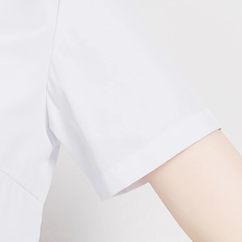 

Shirts Women White Formal Shirt Short Sleeve Plus Size 5XL Office Ladies Leisure Chic Elegant Simple Solid Womens Loose Ulzzang