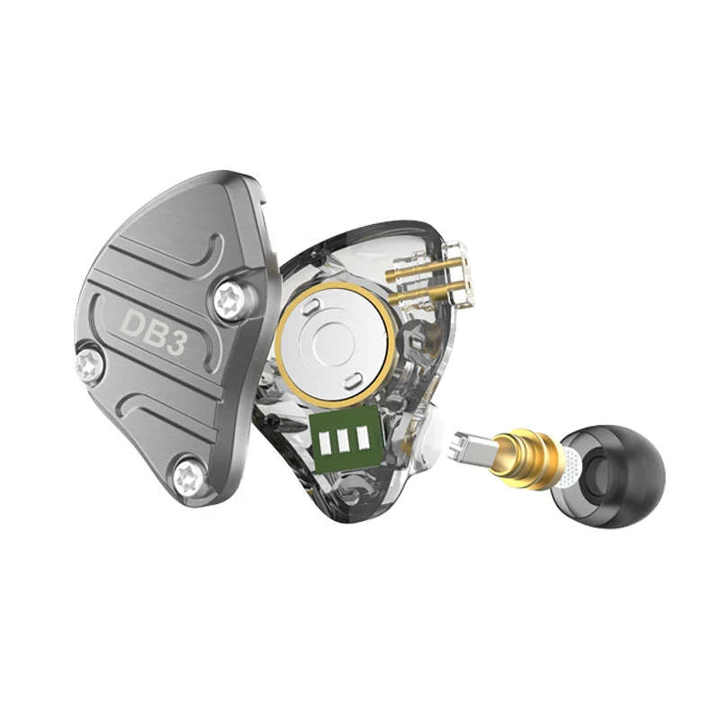 Наушники вкладыши NICEHCK DB3 1BA + 2DD гибридные спортивные Hi Fi наушники для бега IEM DJ Stage
