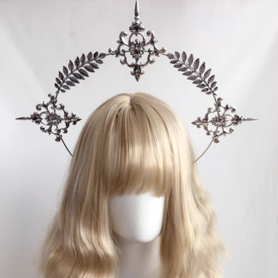 Новые милые Halo крест обруч для волос ангельские крылья из перьев диафрагма диких