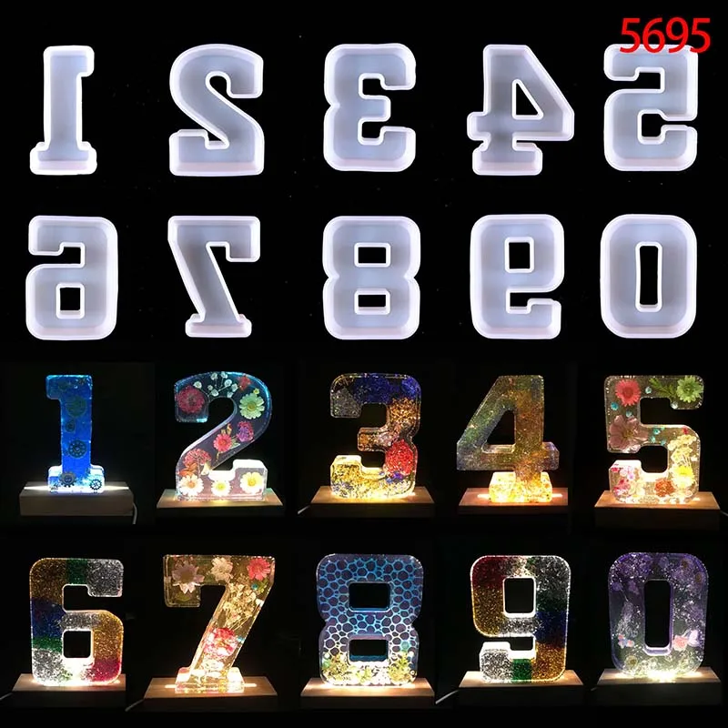 

Capital Letter Mold Resin Silicone Mold DIY Epoxy Resin Mold Birthday Holiday Party Wedding Home Decoration LED Crafts 1PC