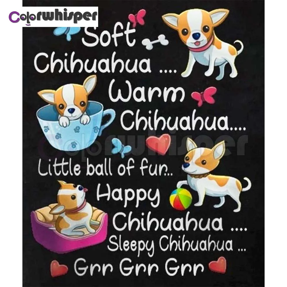 Алмазная картина 5D полностью квадратная/круглая дрель мультяшная собака доска