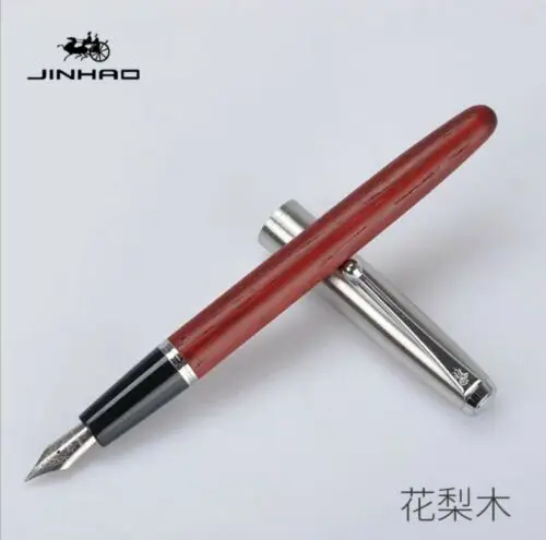 Red Wood F Jinhao 51A акриловая/деревянная авторучка чернильная ручка каллигграфия ручки EF/F/ручной работы сменный наконечник канцелярские принадлежности для офиса и школы - Цвет: Red Wood F