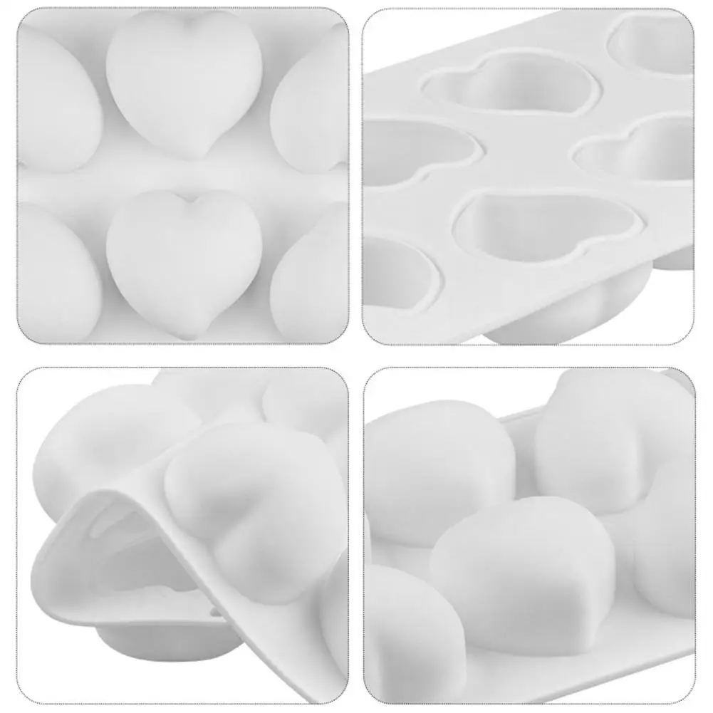 8 полостей 3D в форме сердца силиконовая форма для свадьбы на День святого