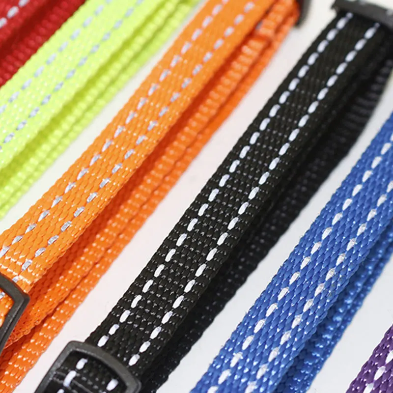 

1.0cm Wide Solid Color Cartoon Safety Breakaway Cat Collar Nylon Buckle Pet Puppy Small Dog Kitten Cat Collar with Silver Bell