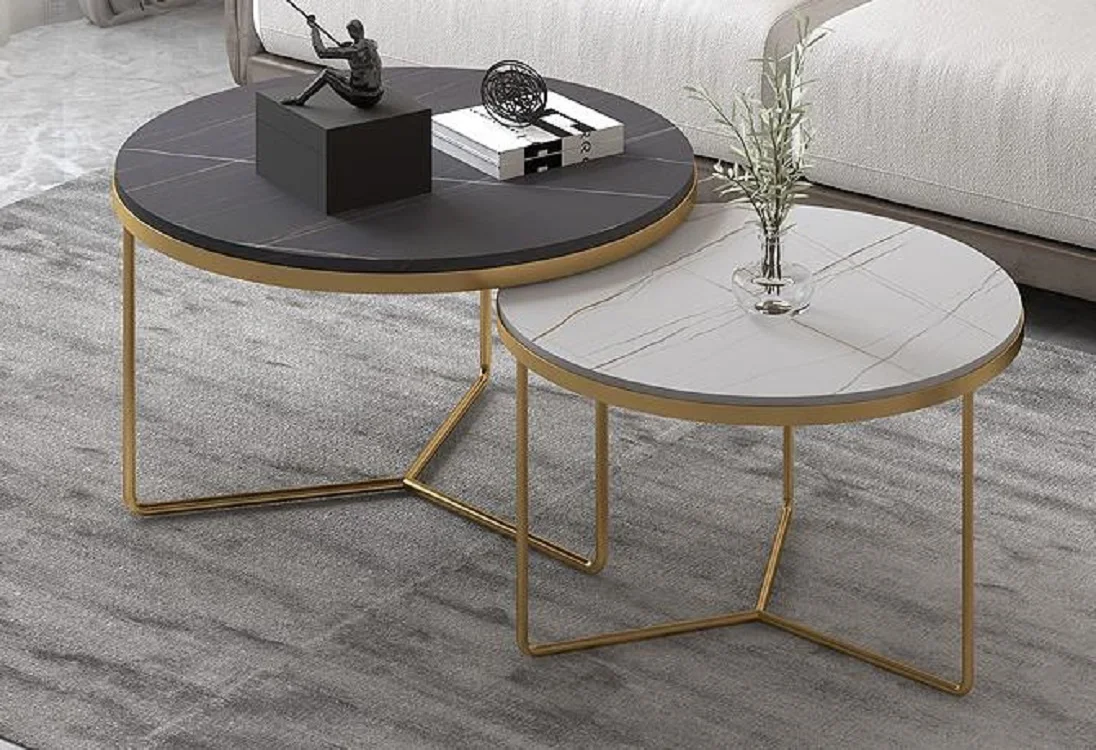 

Louise Fashion SLATE Tea Table Italian Very Simple Living Room Small Family Round